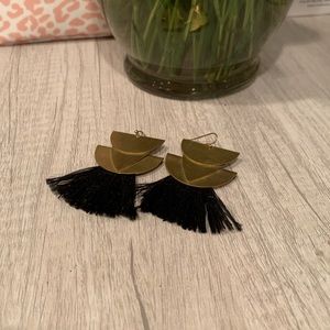 Free People gold fringe earrings